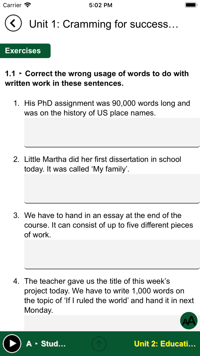 Voca in Use Advanced