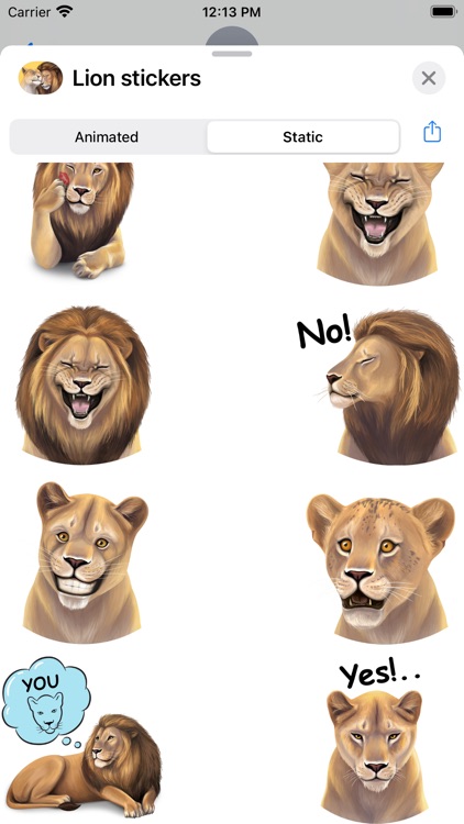 Lion stickers! screenshot-3
