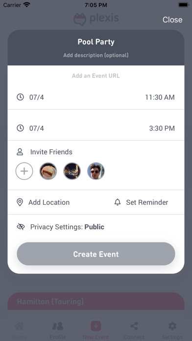 Plexis – Events With Friends screenshot 3