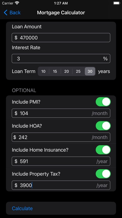 Mortgage Calculators App
