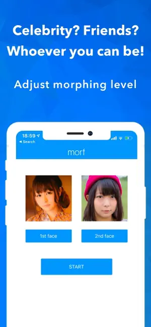 Captura de Pantalla 2 morf - app de morphing cara iphone