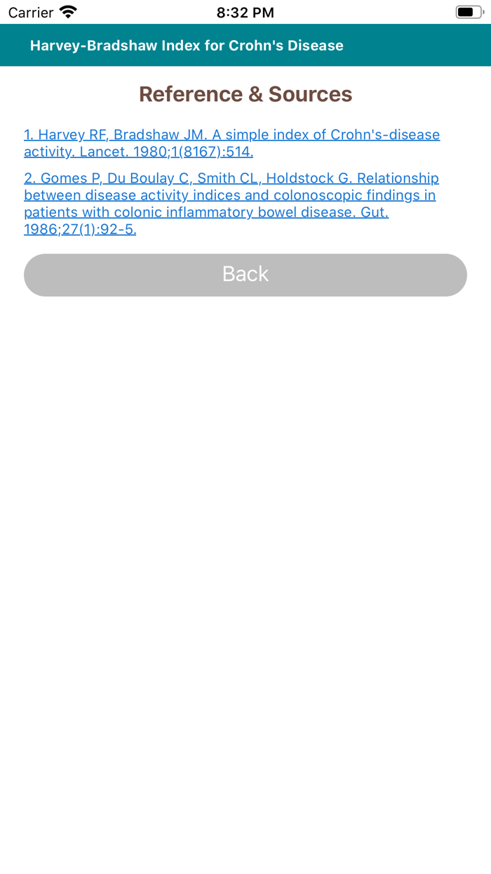 HBI for Crohns Disease