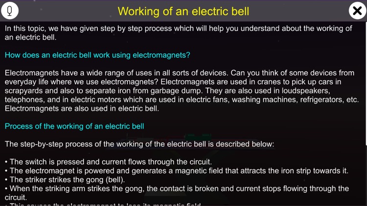 Working of an electric bell