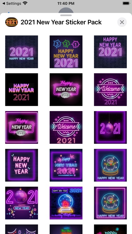 2021 New Year Sticker Pack