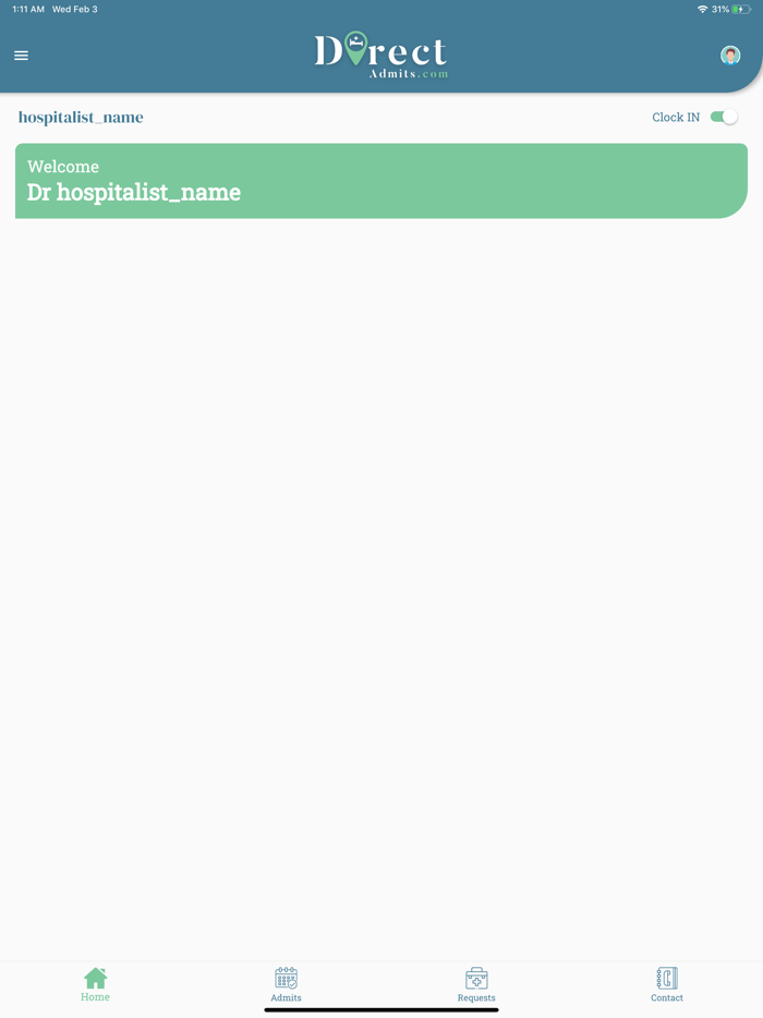 Direct Admit Hospitalist