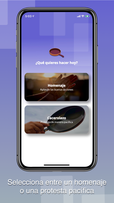 Cacerolapp - app de cacerolazo screenshot 2