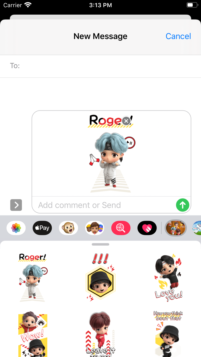 TinyTAN MIcDrop Stickers