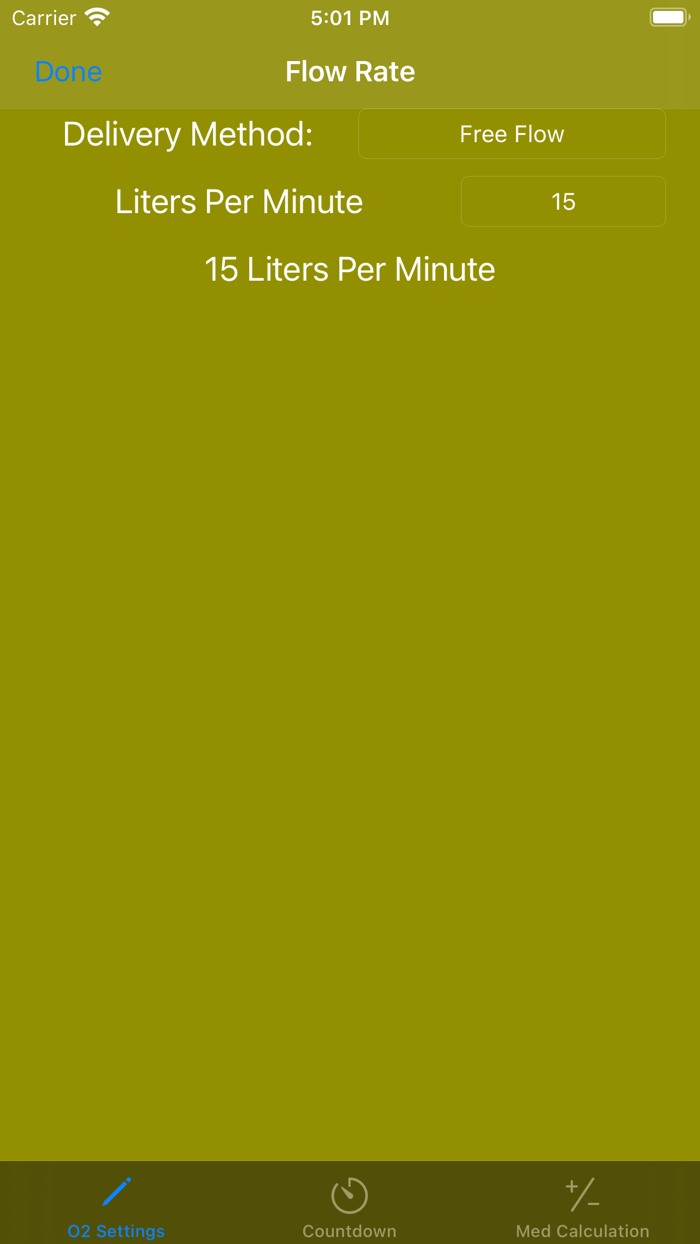 Oxygen Calculation Tool