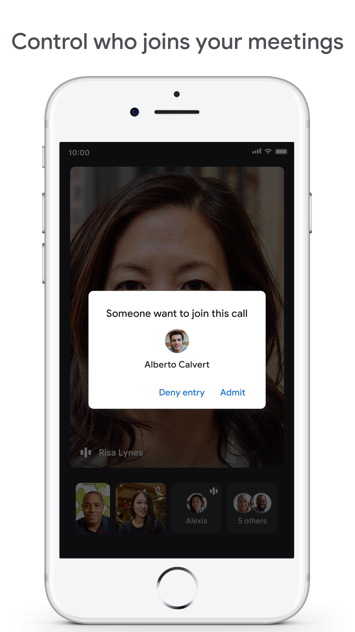 Screenshot do app Google Meet