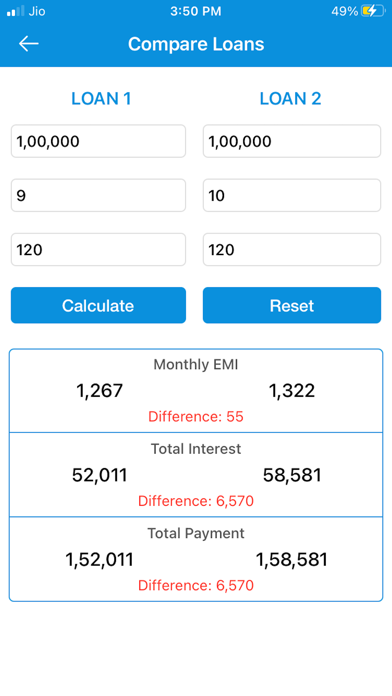 EMI Calculator : Loan Manager screenshot 2