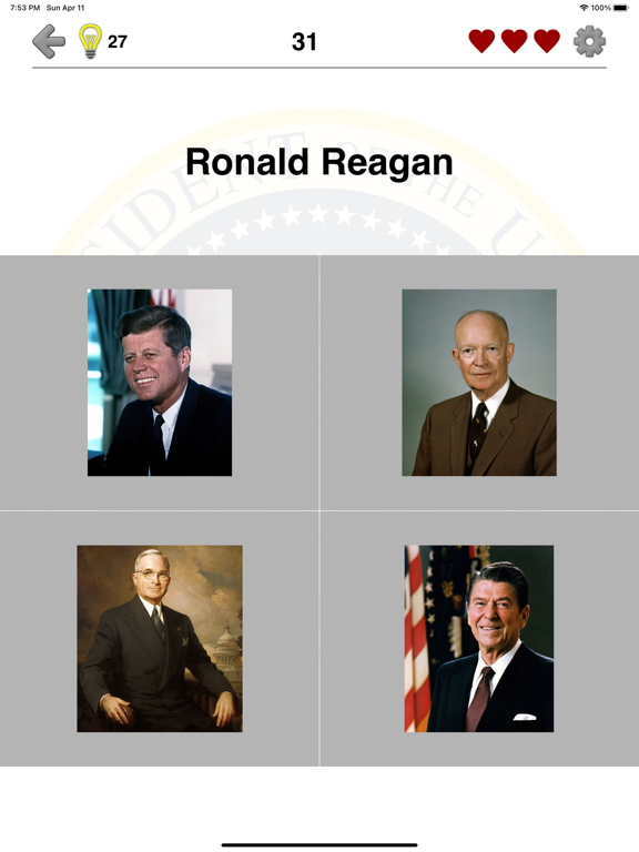 US Presidents and History Quiz screenshot 2