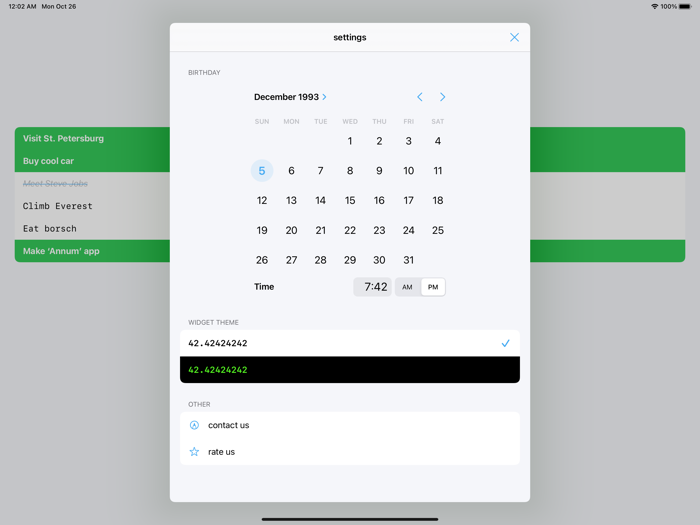 Annum - your life goals app