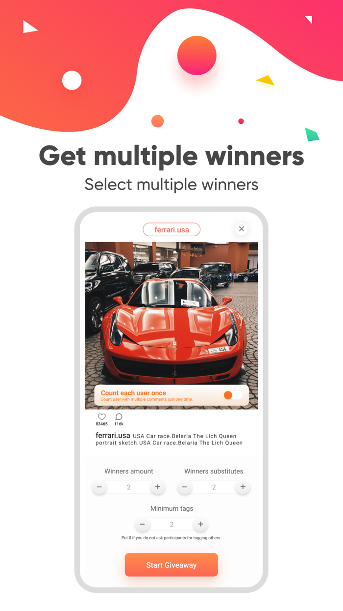 Instagram Giveaway Picker App
