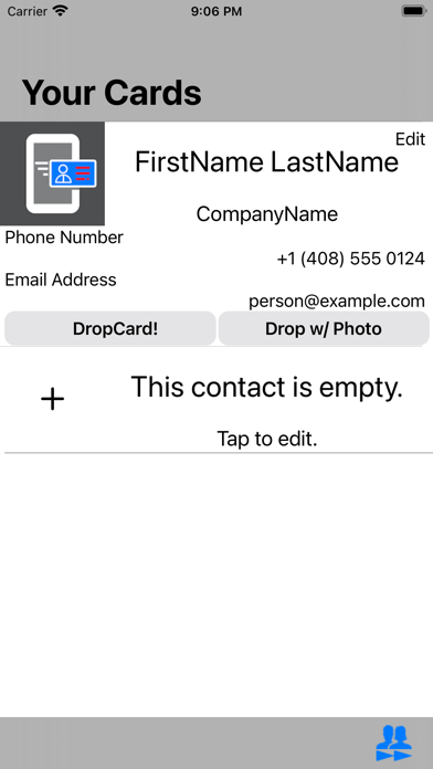 DropCard - an ebusiness card screenshot 3