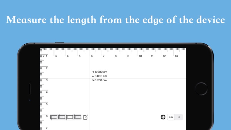 mobile phone ruler