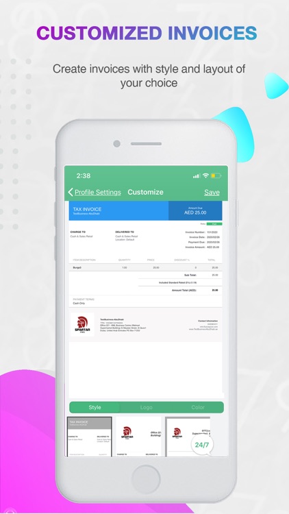 Invoice by McLedger