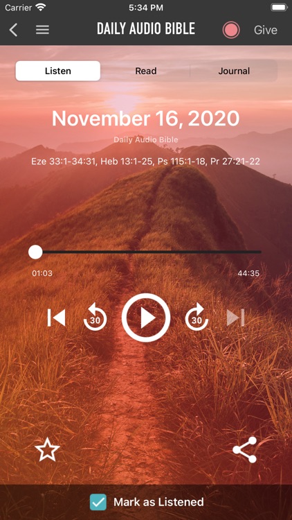 Daily Audio Bible Mobile App