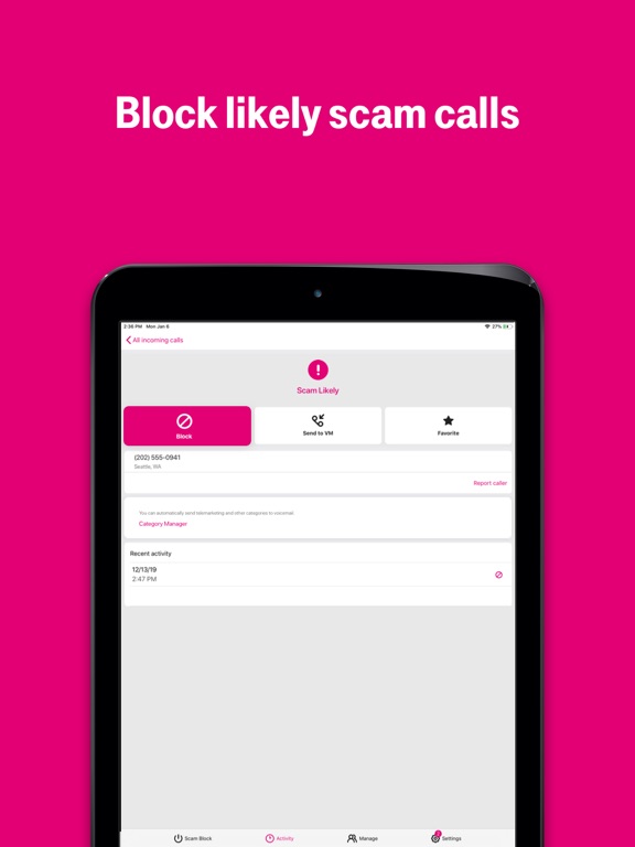 iPad Image of T-Mobile Scam Shield