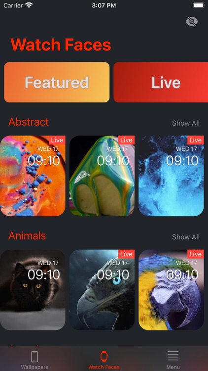 Live Watch Faces 3D Wallpapers
