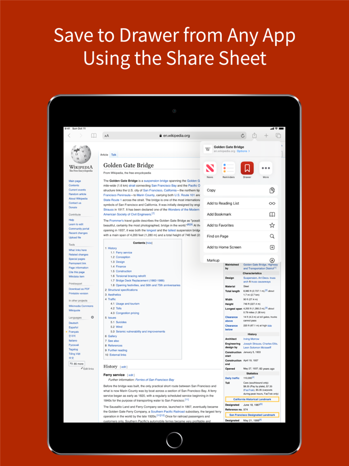 Drawer - Link Saver/Organizer