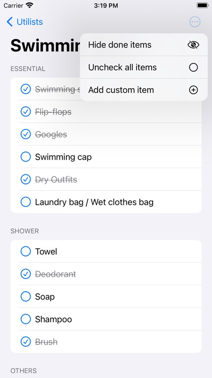 Utilists: Useful checklists