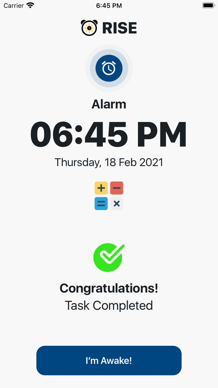 Rise Alarm Wake Up Game