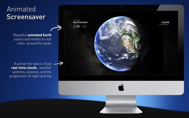 ‎Living Earth - Weather & Clock Screenshot