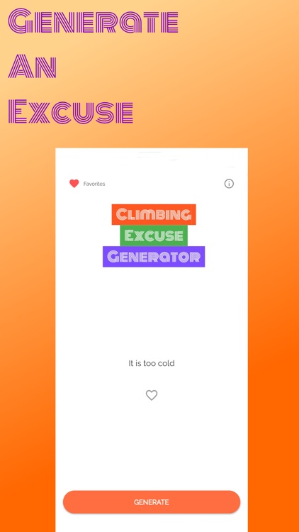 Climbing Excuse Generator