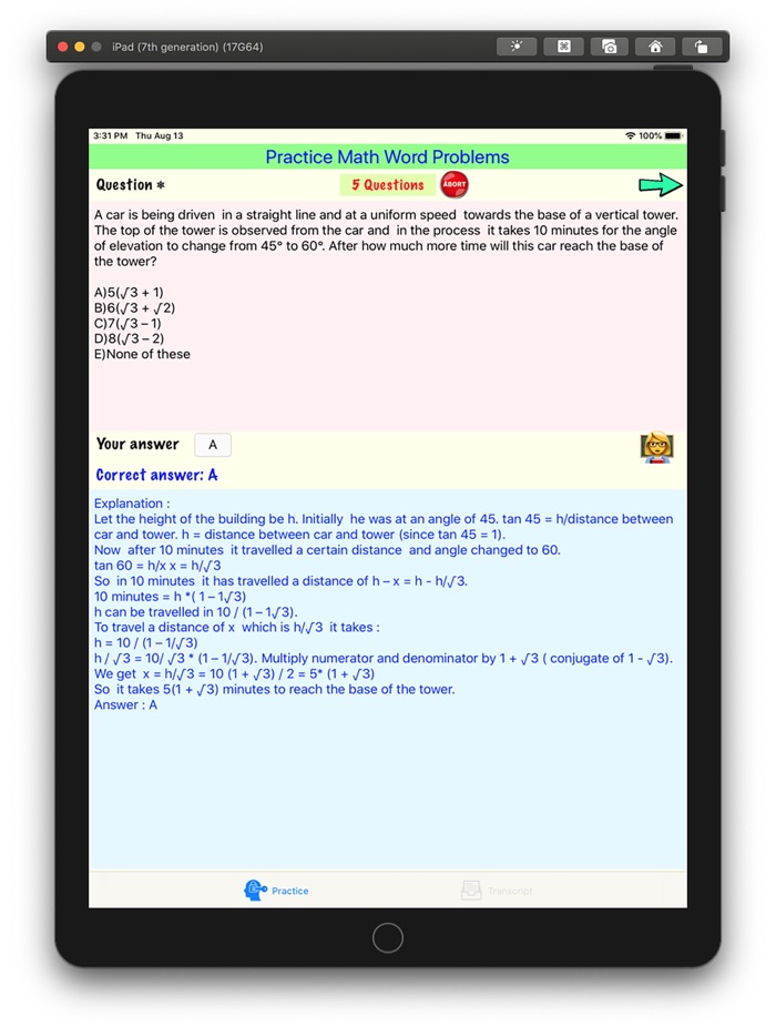 Practice Word Problems