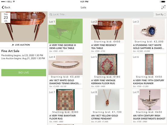 Hegarty Live Auctions screenshot 2