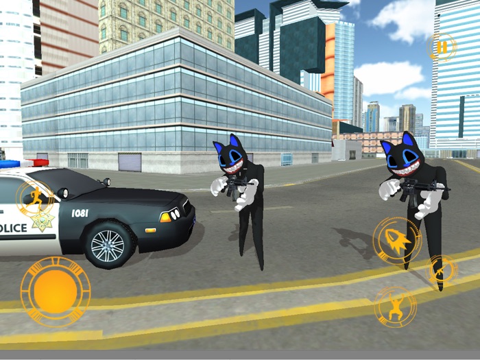 Cartoon Cat Crime City Hero 3D
