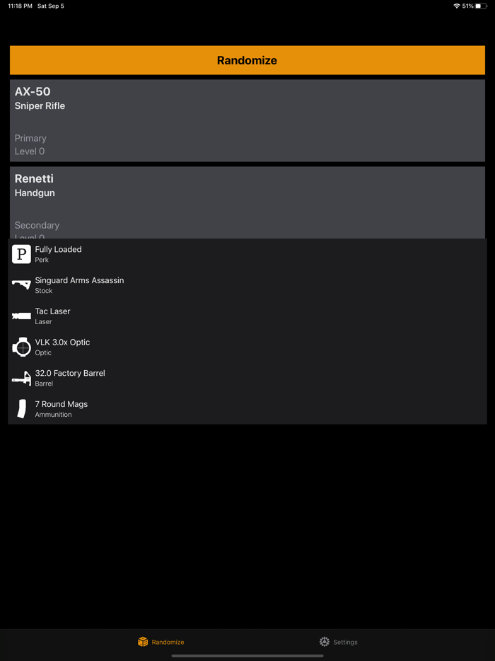 Loadout Randomizer for COD