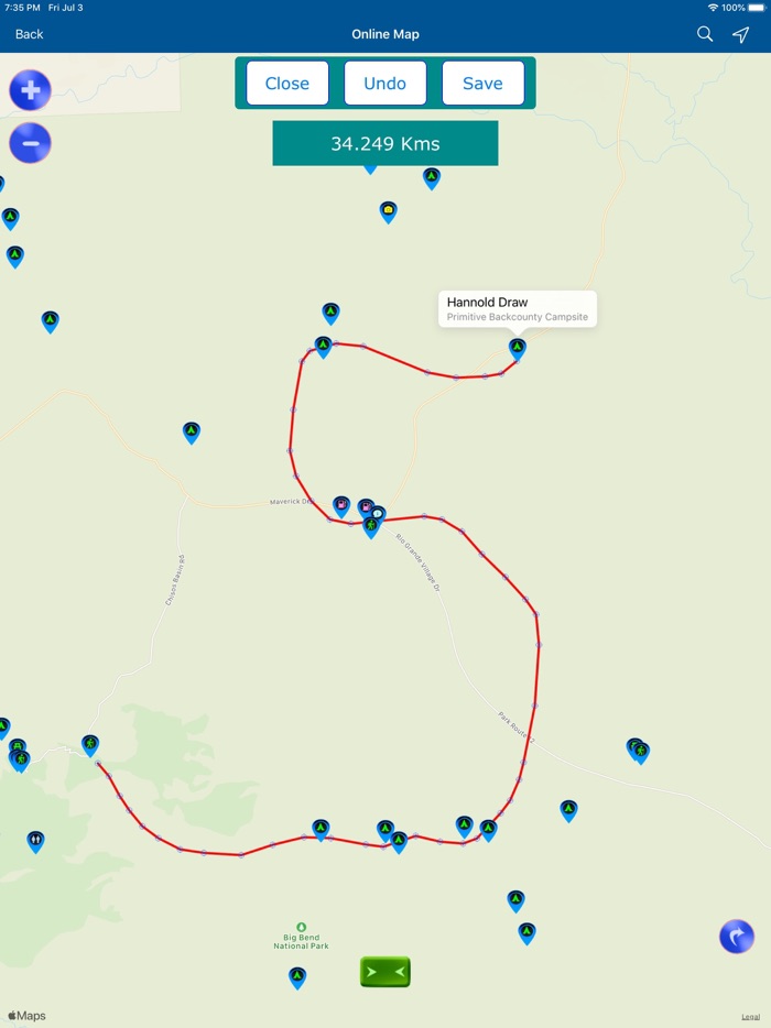 Big Bend National Park Map