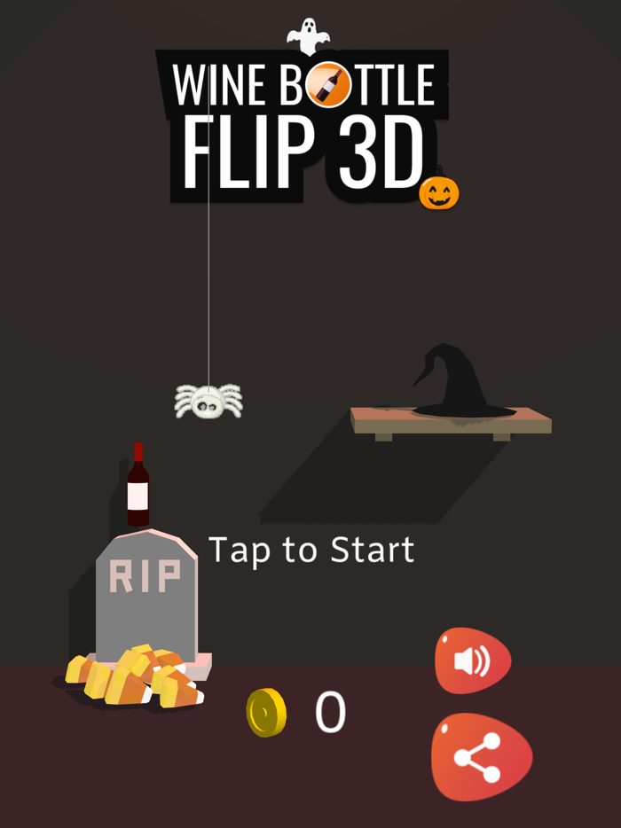 Wine Bottle Flip 3D- Halloween