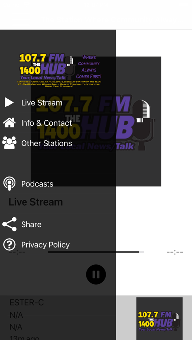 WHUB Newstalk 107.7 and 1400 screenshot 2