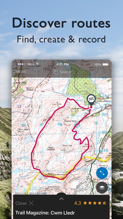 OS Maps: Walking & bike trails