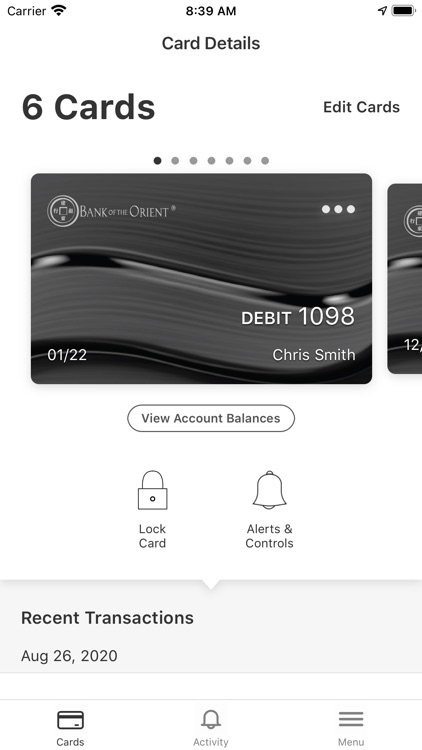 BankOrient Card Manager
