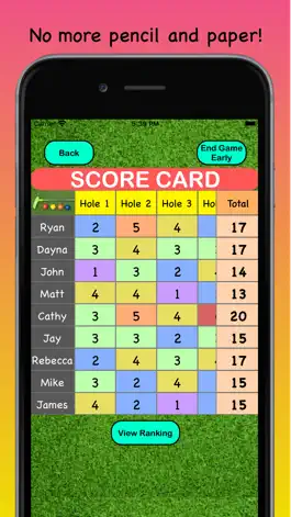 Game screenshot Mini-Golf Score Card apk