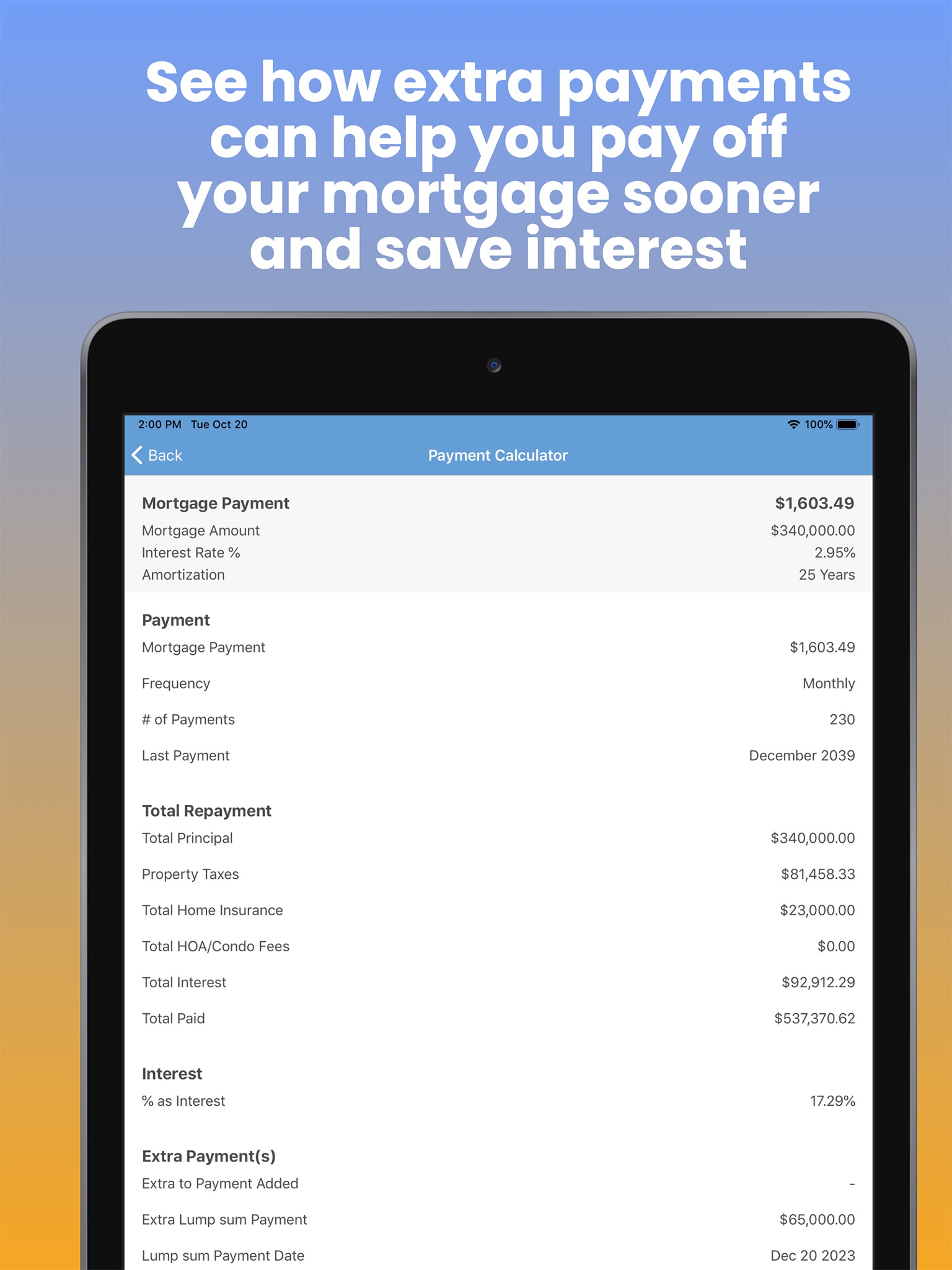 Mortgage Pal - Loan Calculator screenshot 3