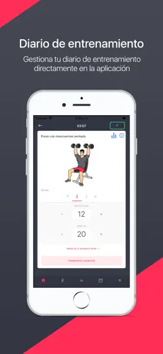 لقطة شاشة 2 Rutinas gym Fitnote24 iphone