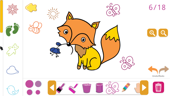 Kids paint coloring game
