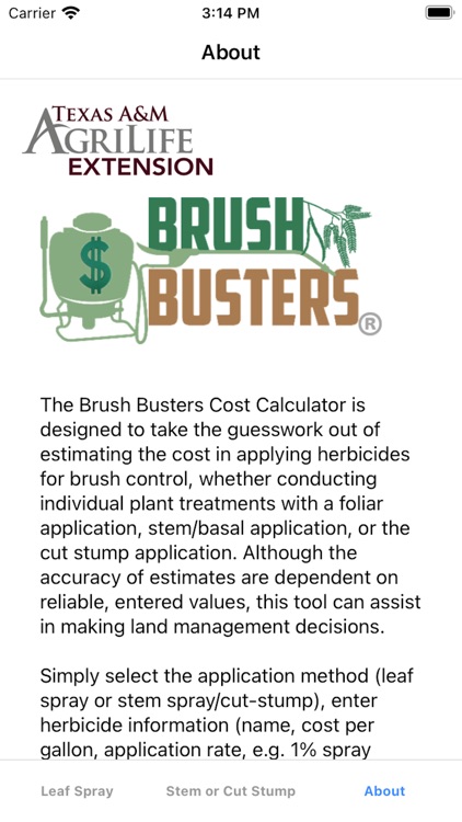 Brush Busters Cost Calculator