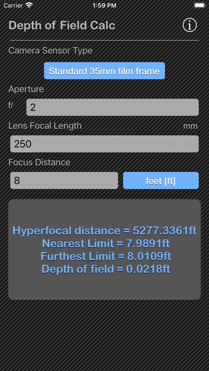 Depth of Field Calculator screenshot-4