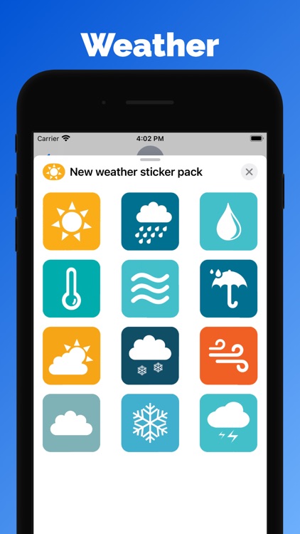 Weather stickers and emoji