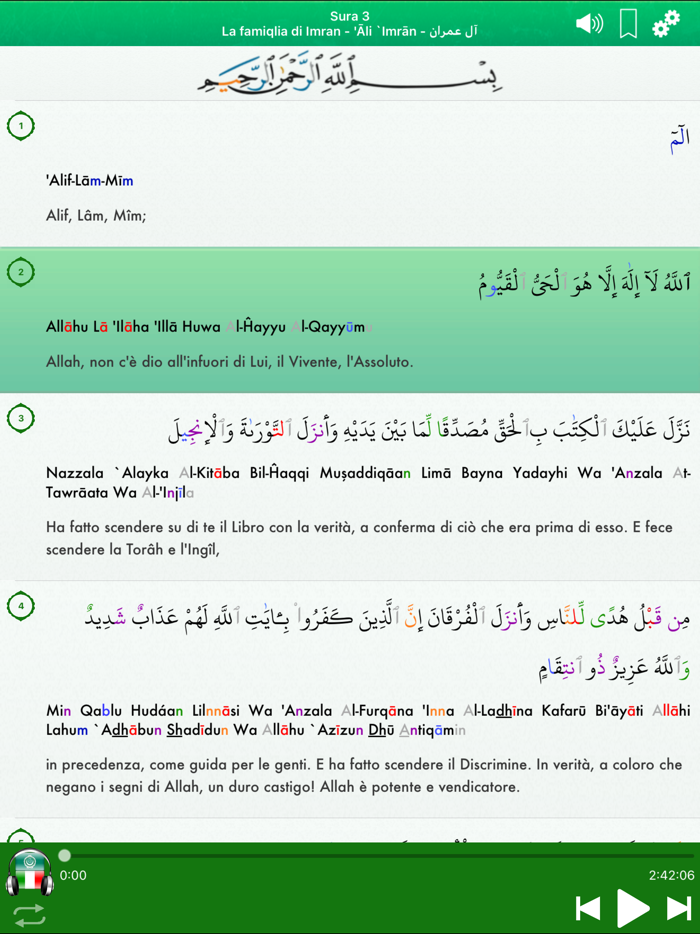 Quran Audio mp3 Arabic Italian