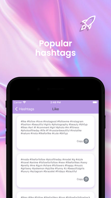 Tags: for instagram followers Screenshot on iOS