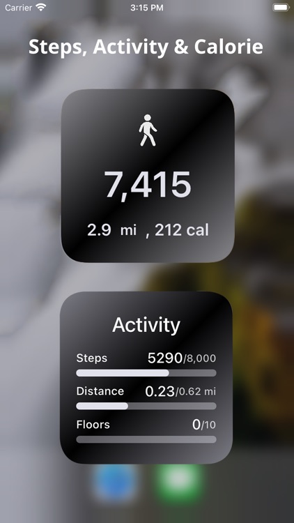 Health Widget – Steps Counter