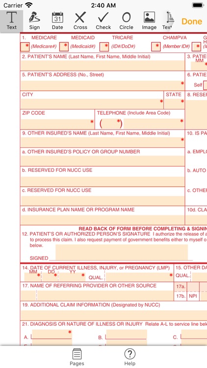 CMS1500Form