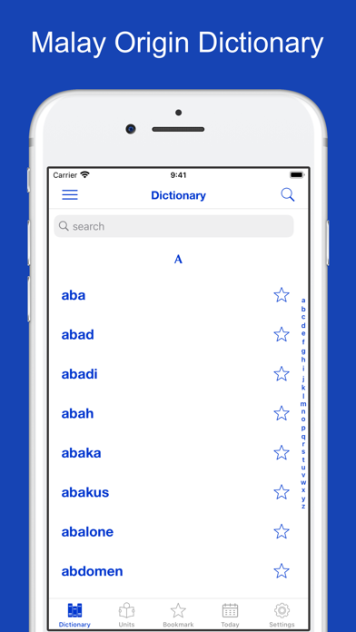 Malay Origin Dictionary screenshot1