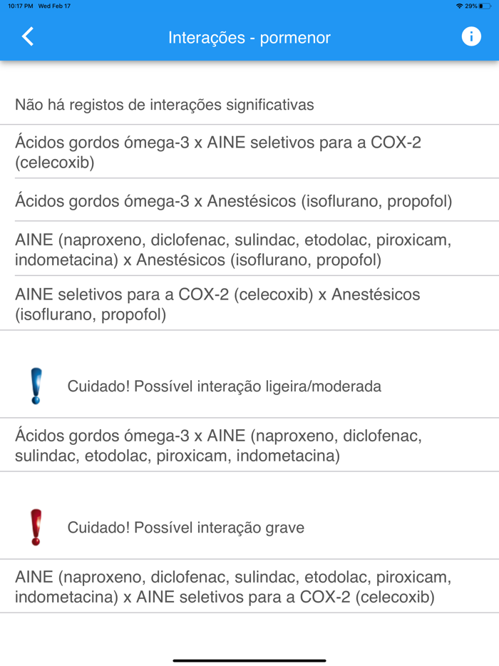 Interações Medicamentosas Dor